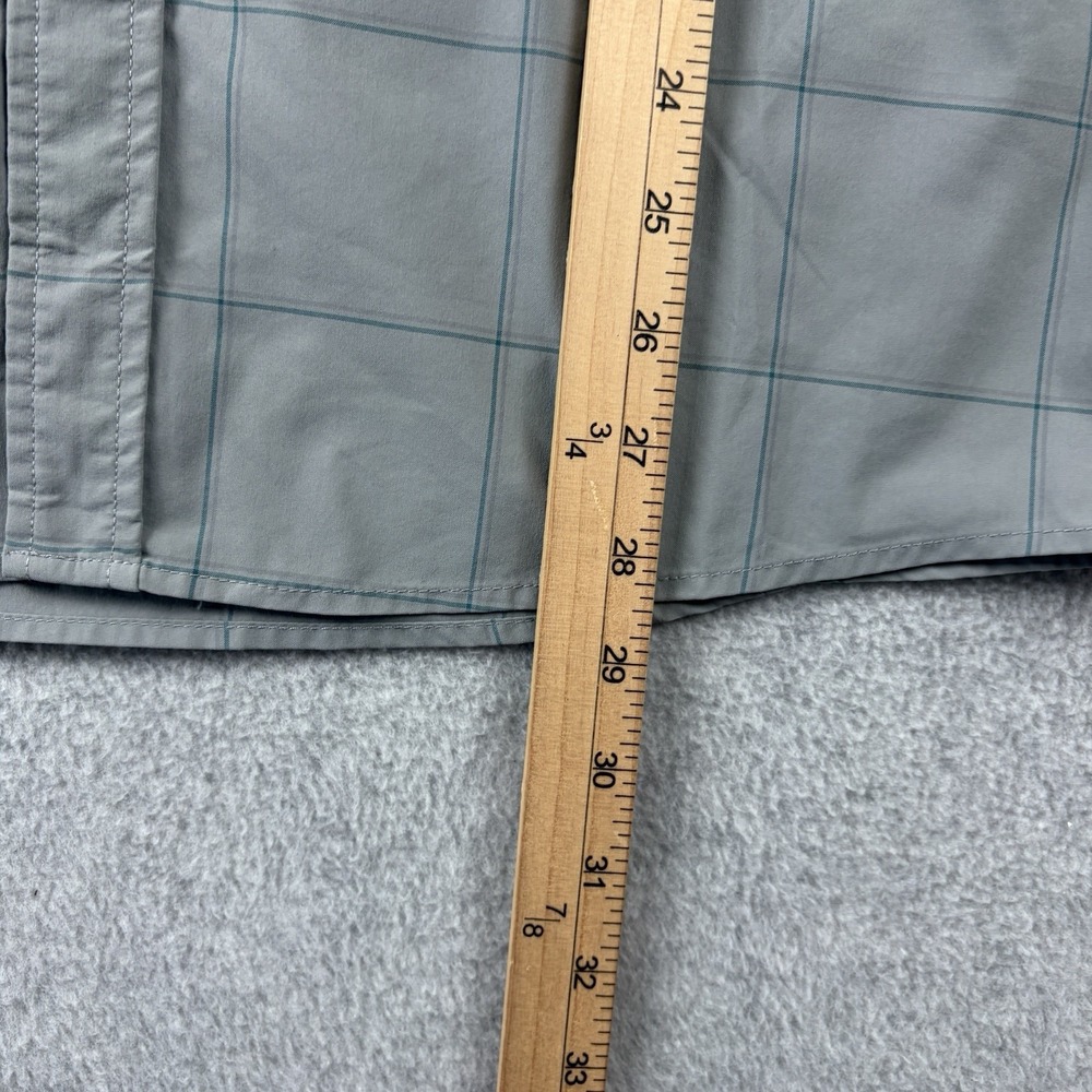 NRS Guide Shirt Mens Medium Gray Plaid Performance Snap Button Fishing UPF 50 - Picture 10 of 10
